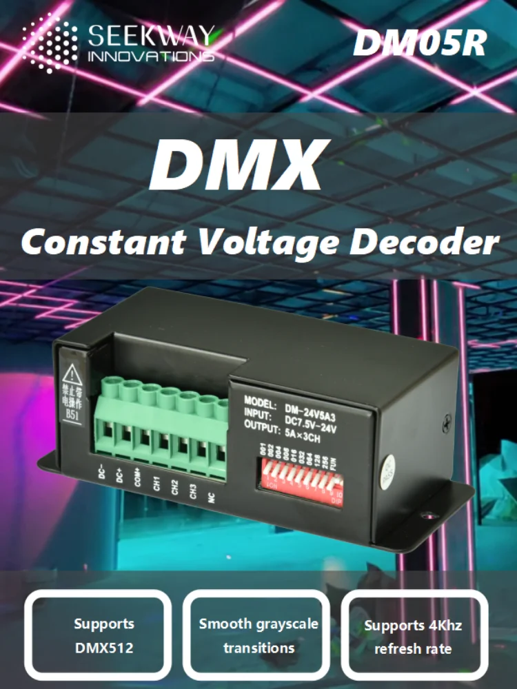 RGB LED   DMX 512 ڴ, Ʈѷ,  ̹, RS485 ȣ ȯ, DC 12-24V, 3CH x 5A